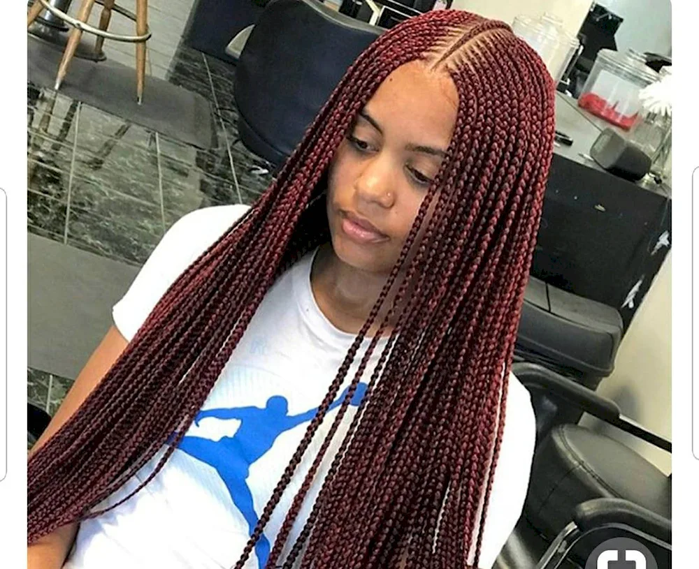 2 Afro braids