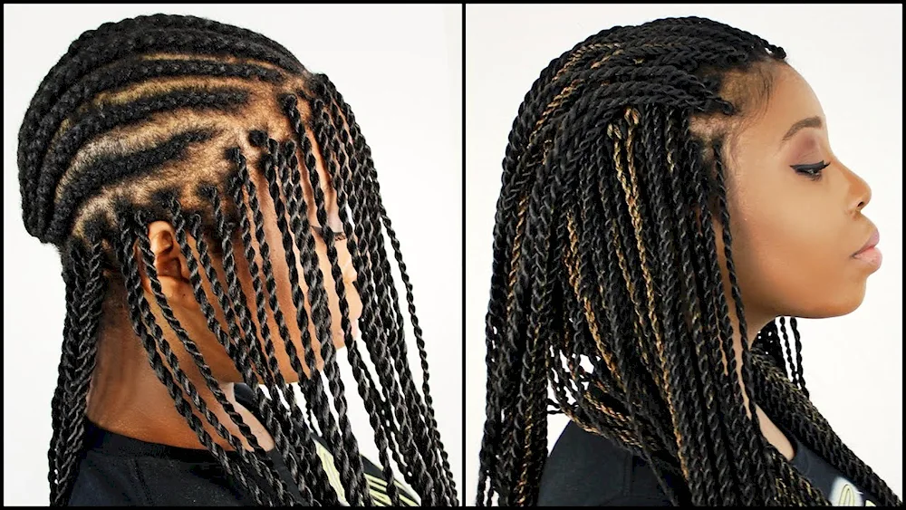 2 Afro braids