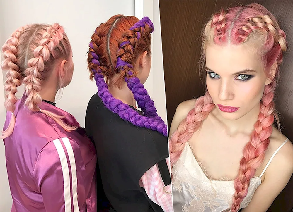 2d braids with canekalon