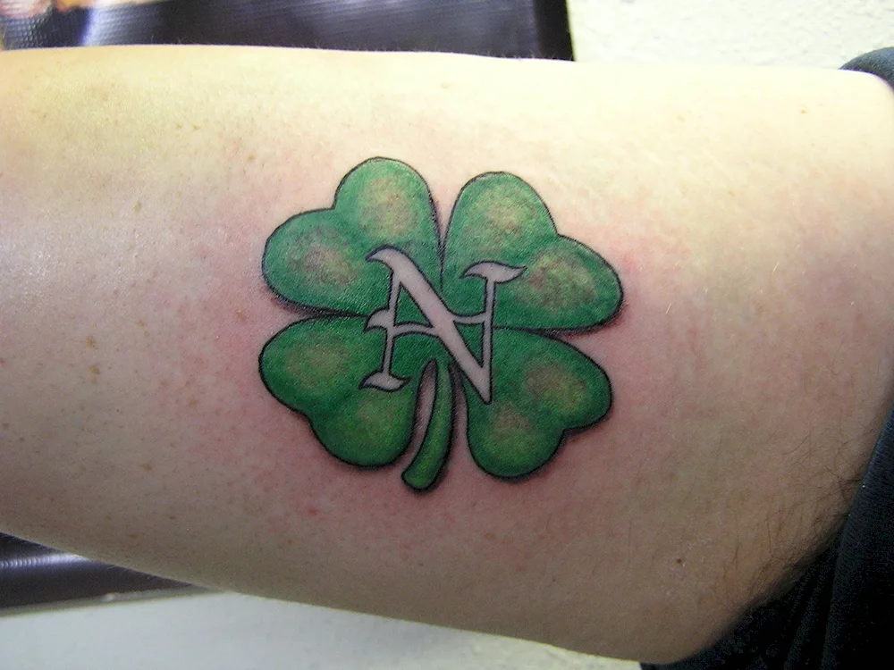 Four-leaf clover tattoo