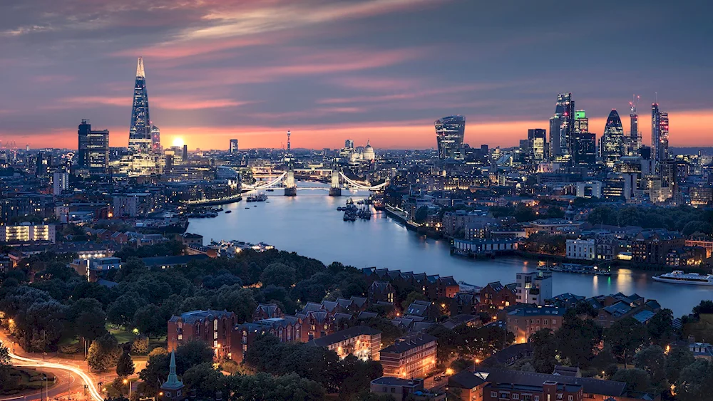 The Thames River in London