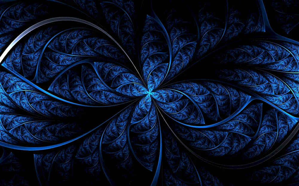 Abstract in blue shades