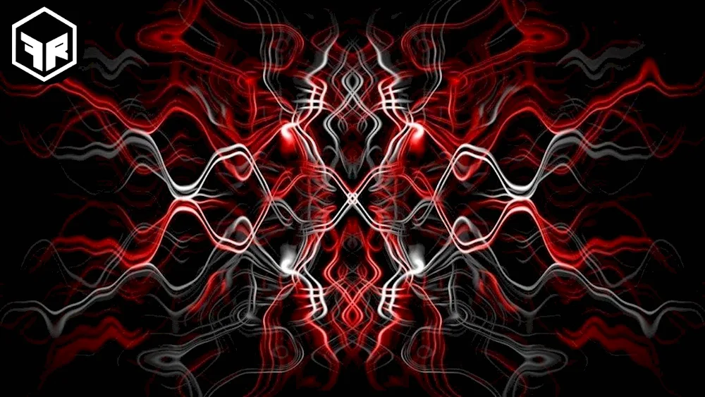 Abstract Black Red