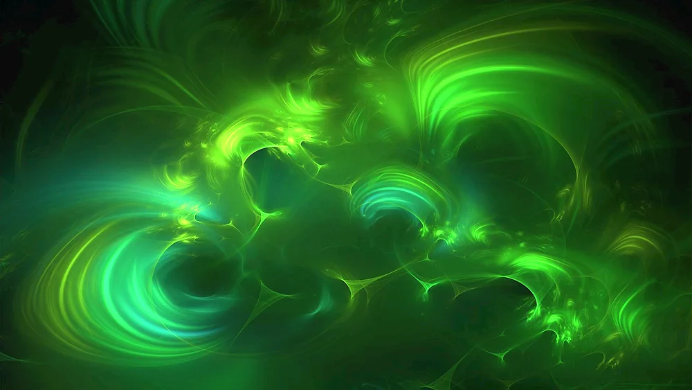 Abstraction in green colours tones