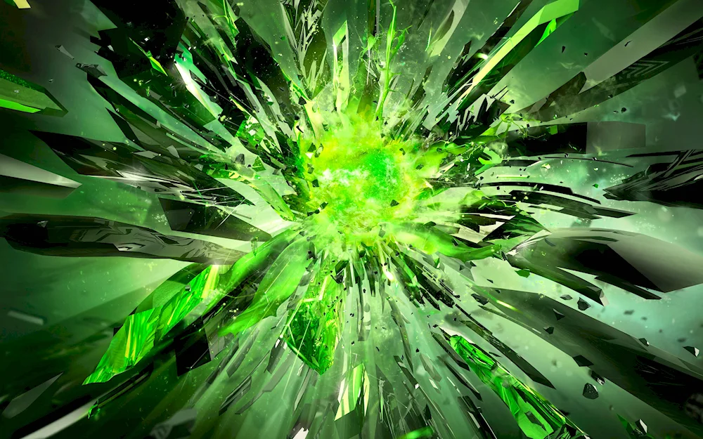 Abstract in green