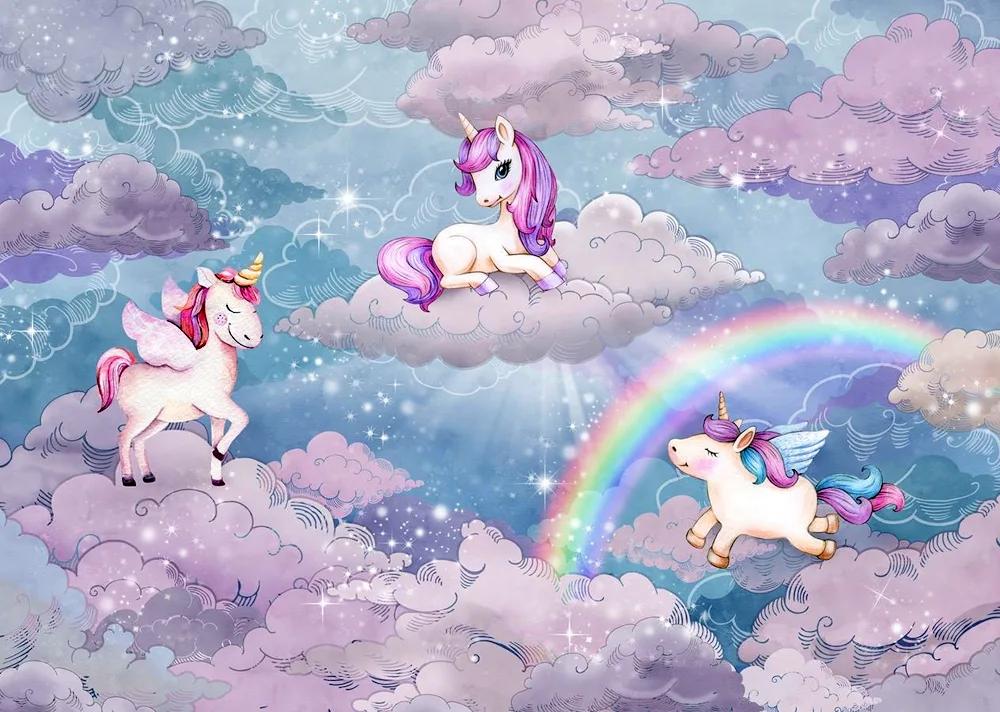 Rainbow Unicorn Magic Unicorn Background Unicorns