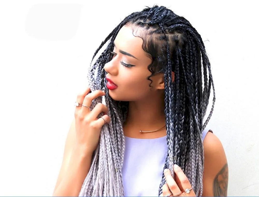 African dreadlock braids with kanekalon