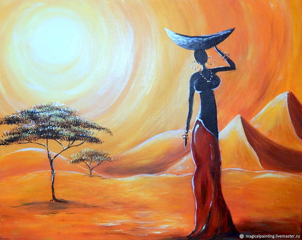 African motifs Gumilev painting