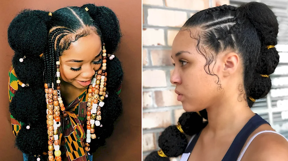 Afro braids on braids