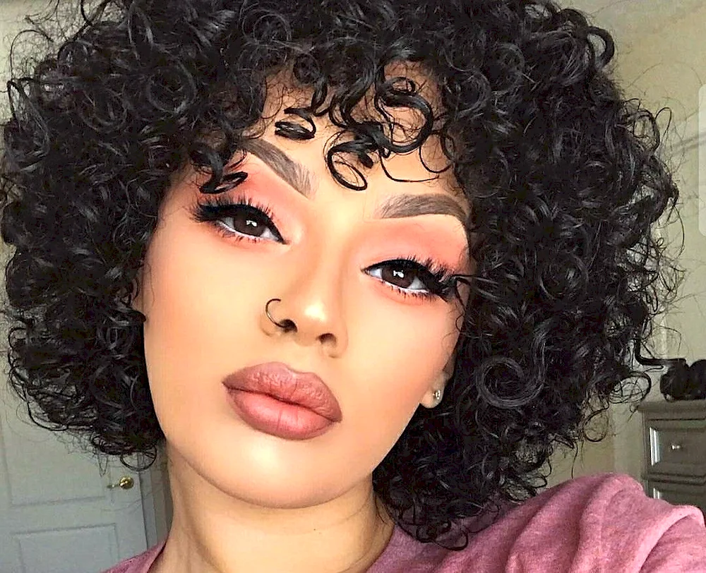 Afro curls on a bob