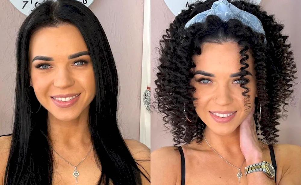 Afro curls on a bob