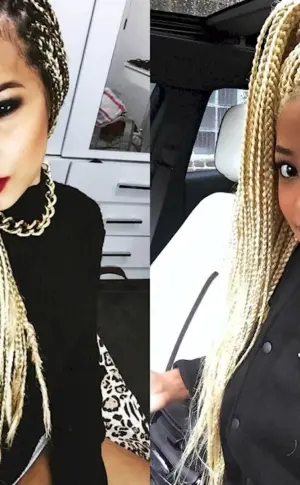 Afro braids blonde