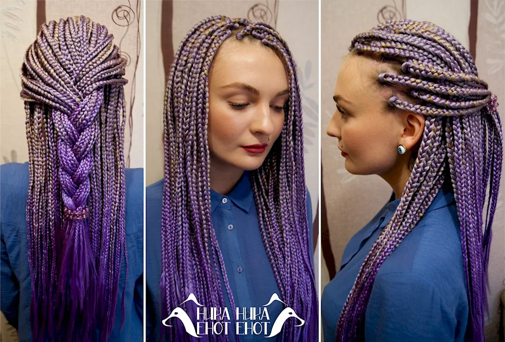 Afro braids on braids with canecalon