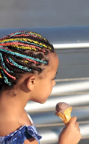 Afro plaits Rainbow