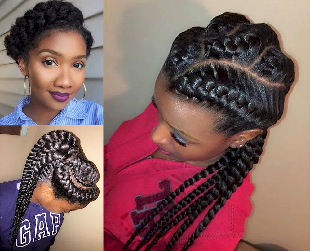 Afro braids Afro tails