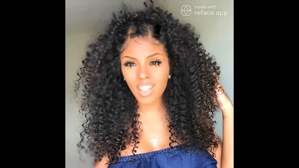 Point Afro extensions with canecalon