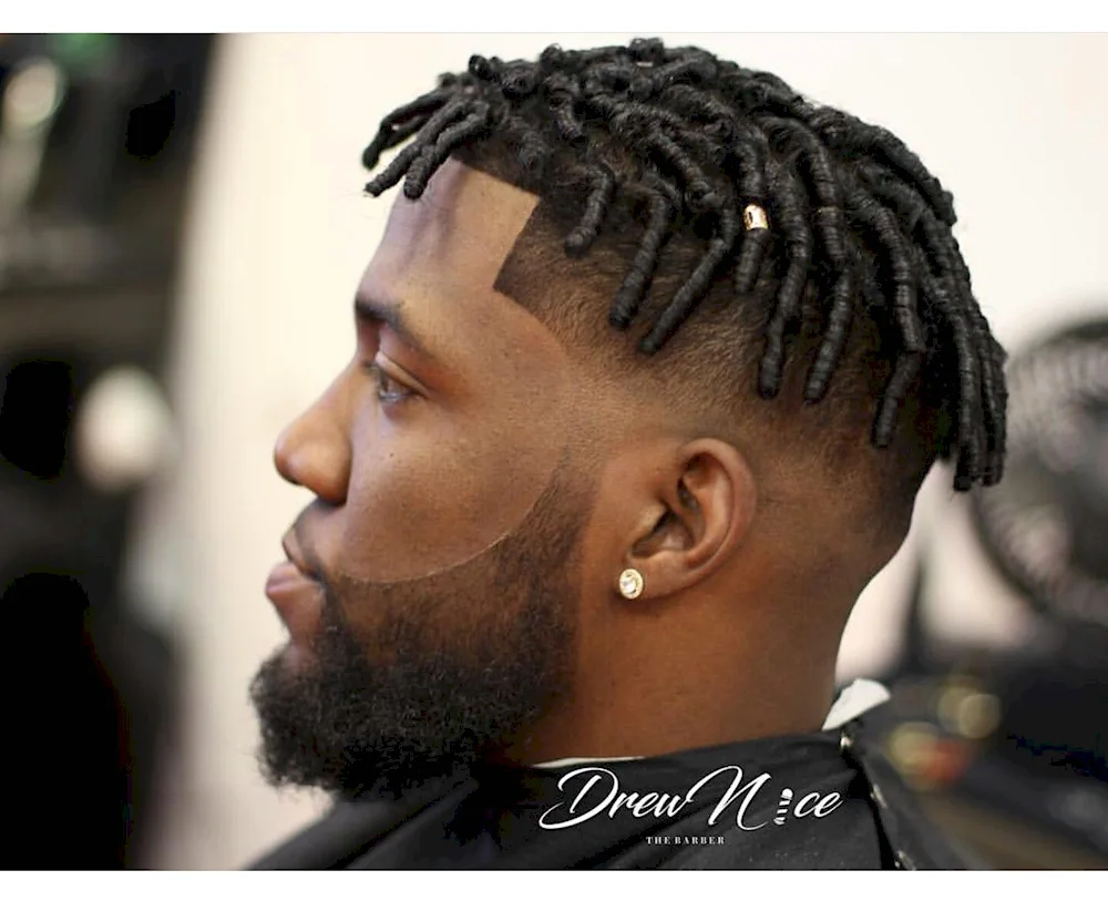 Afro braids on undercut