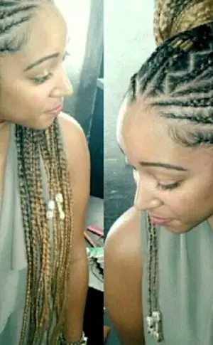 Afro braids on braids