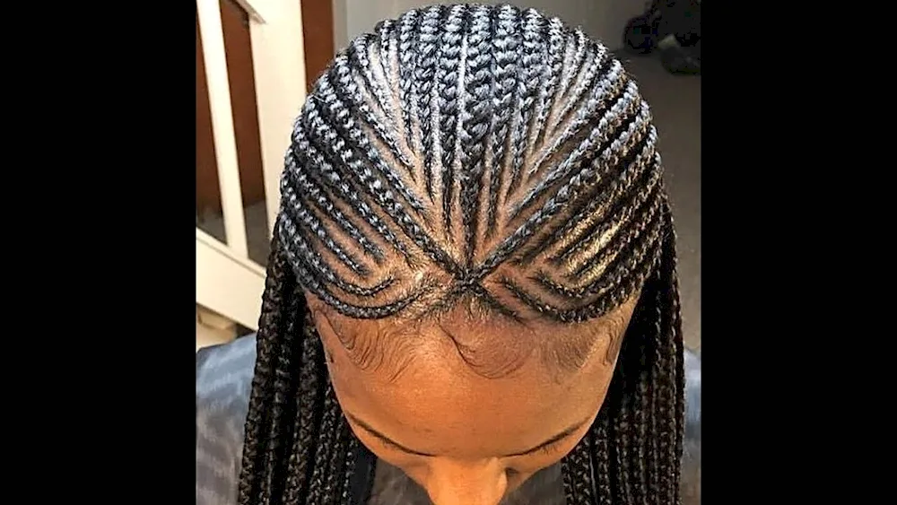 Afro braids on braids