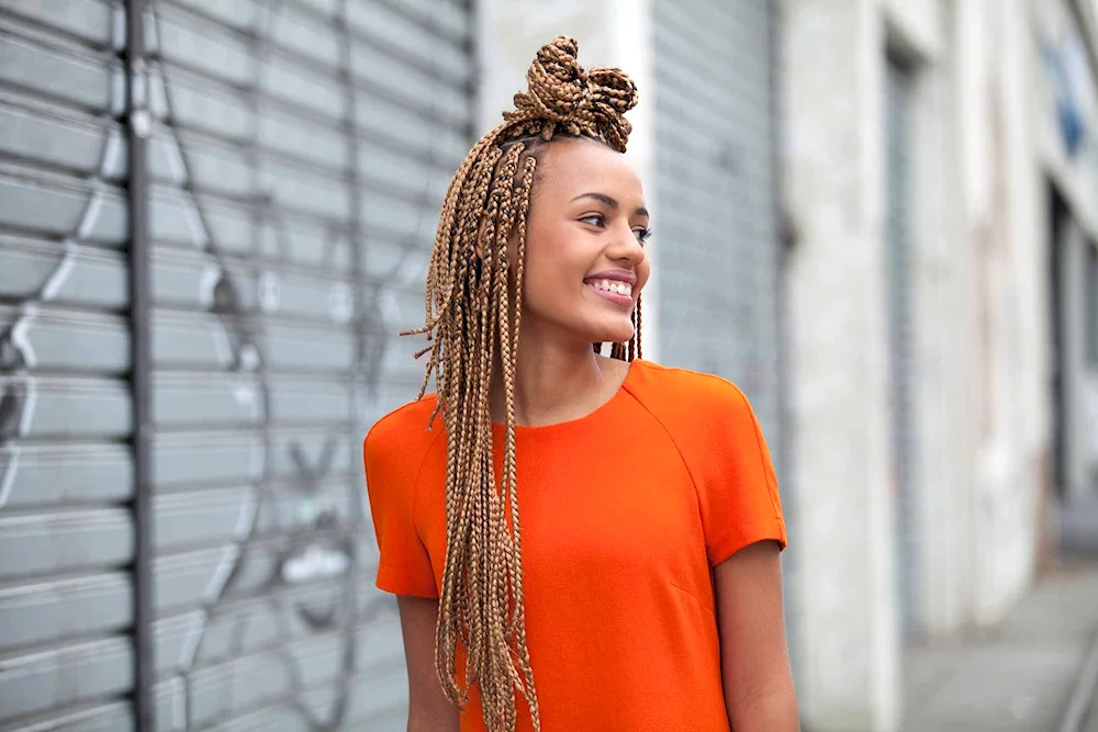 Afro plaits on braids