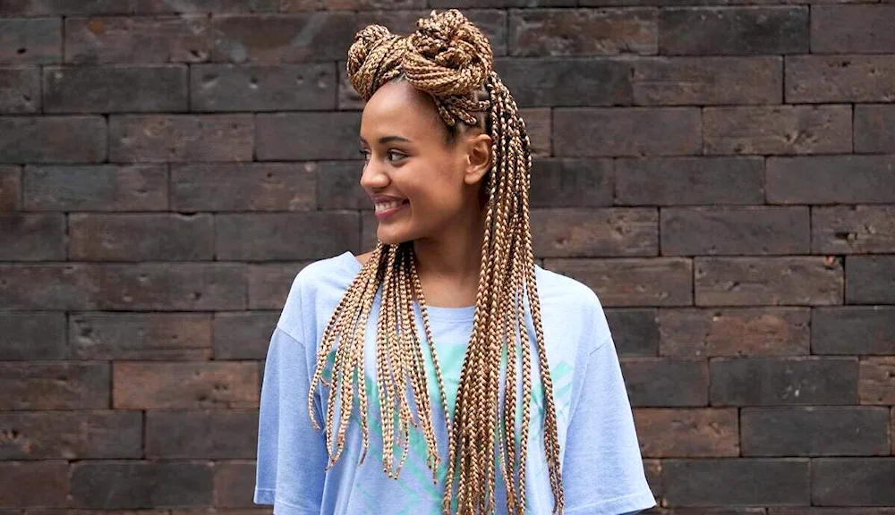 Afro plaits Senegalese short