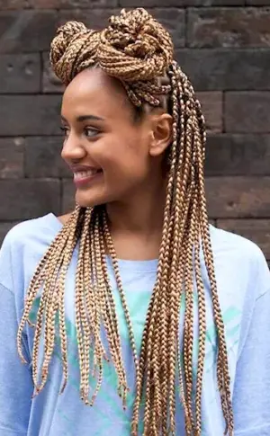 Senegalese Afro braids short