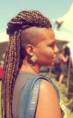 Afro braids Senegalese short