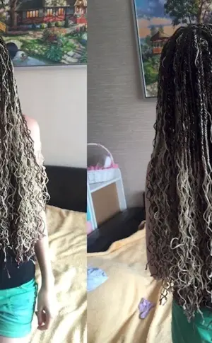 Zizi wavy afro plaits