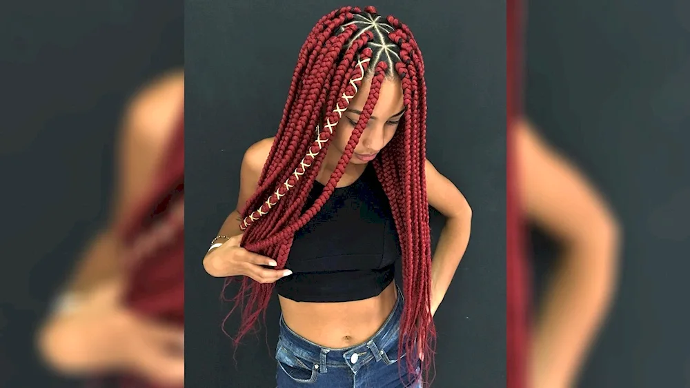 Boxer braids with canekalon 2 braids