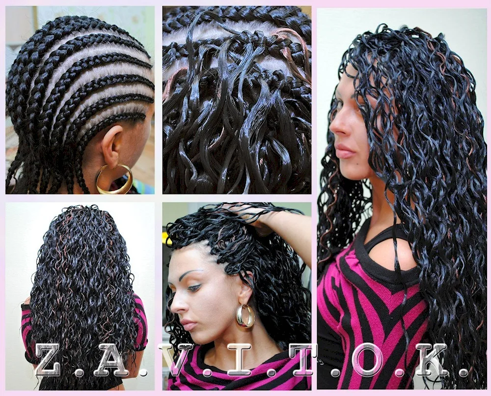 Afro curls on dreadlocks