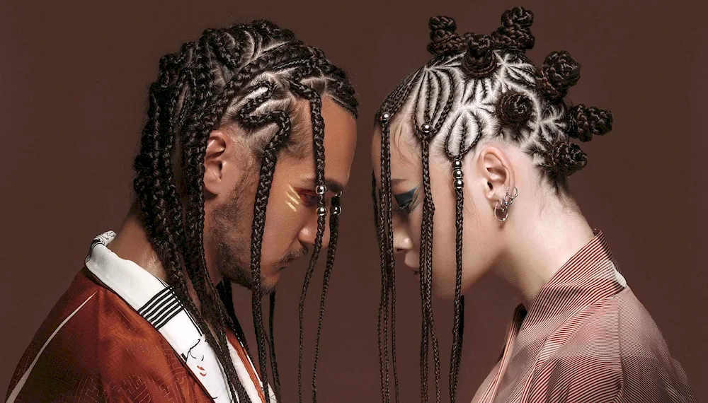 Afro hairstyles men's braids