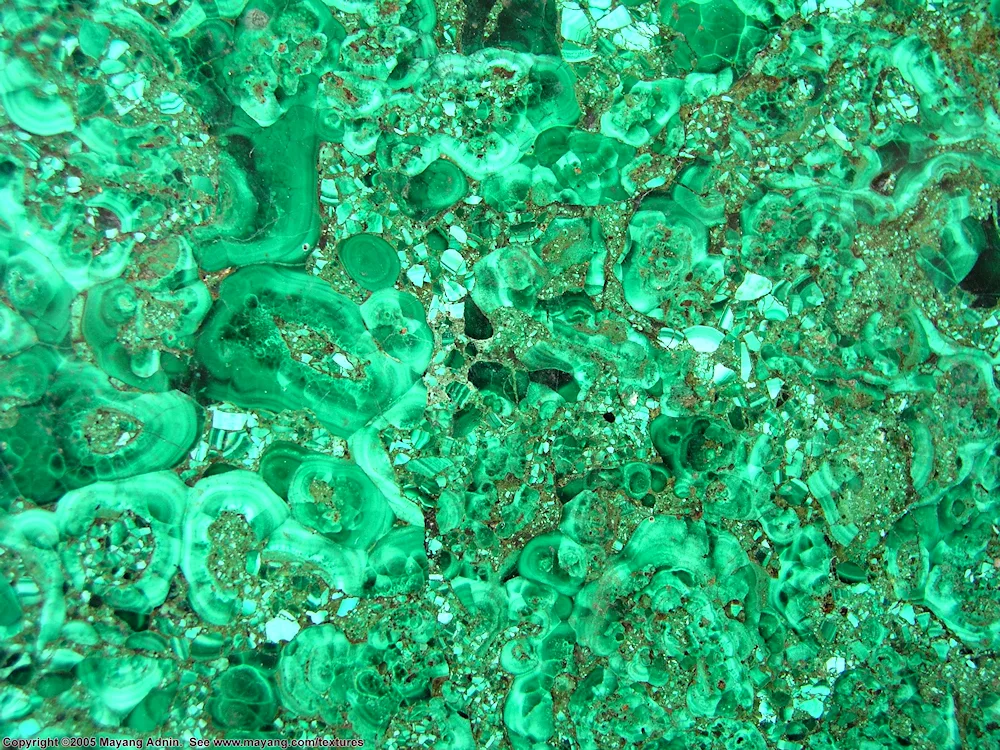 Malachite slab