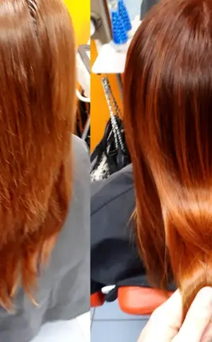 Airtouch colouring red hair