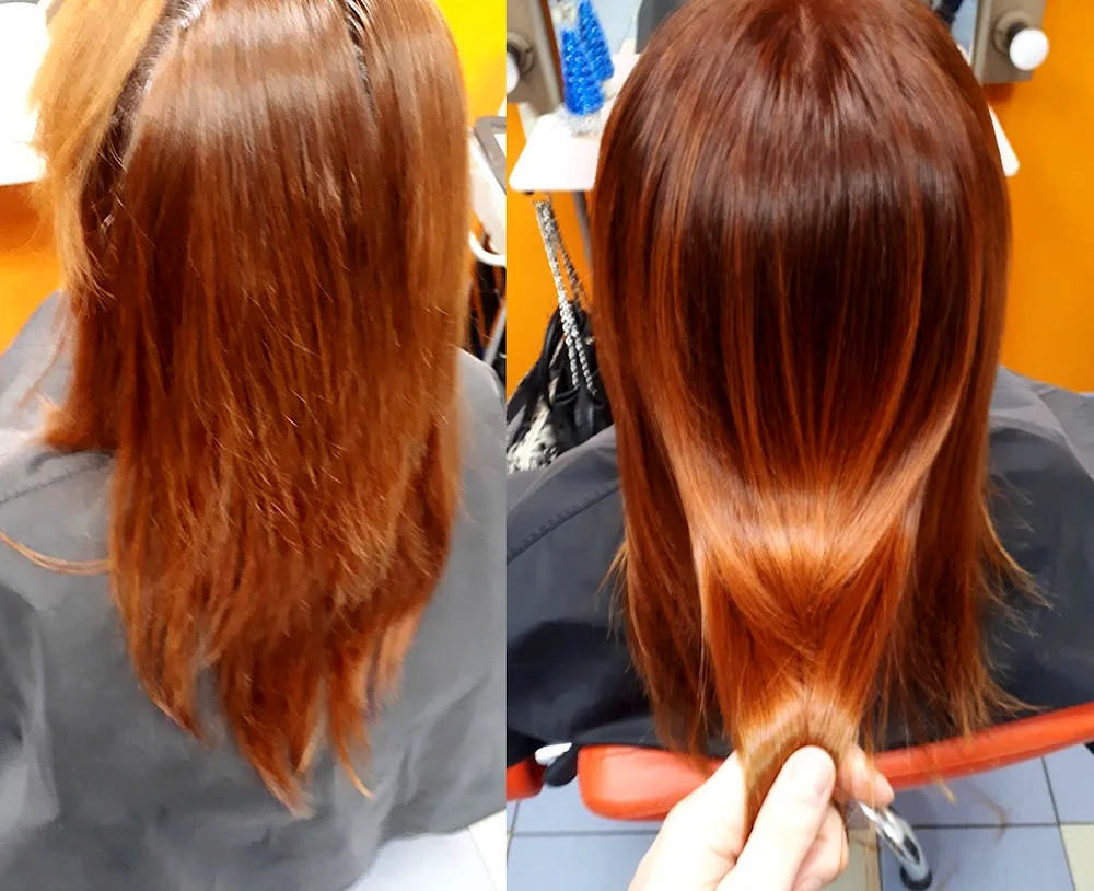 Balayage balayage on red hair