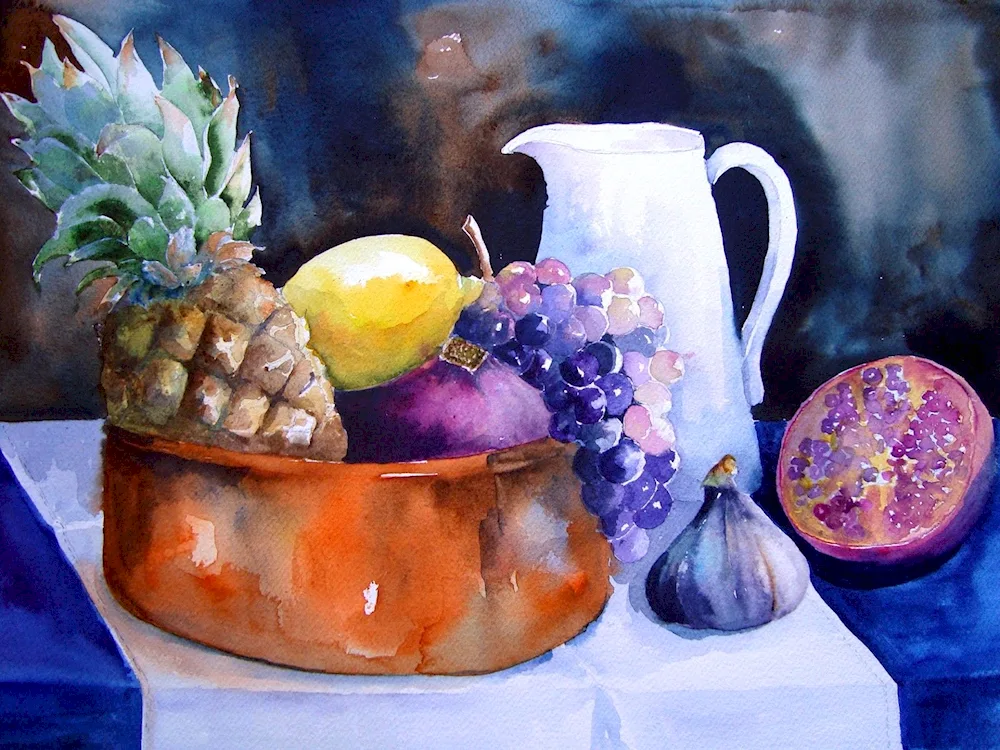 Academic still life watercolour rangtasvir