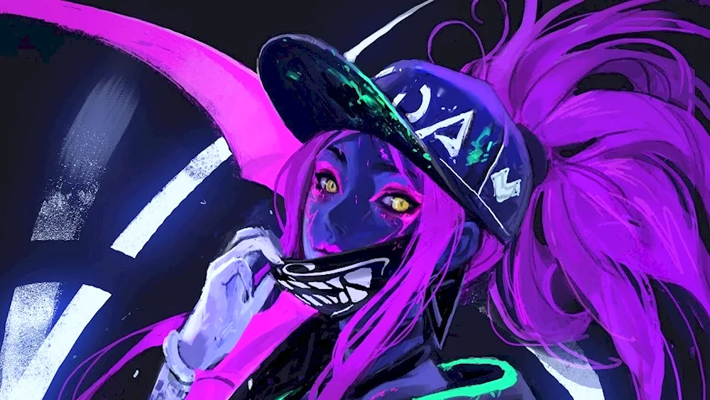 Akali KDA neon 18