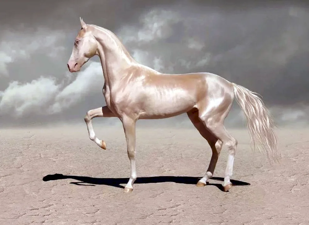 Akhal-Teke horses