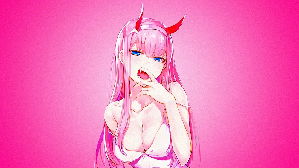 Ahegao Zero two Cyberpunk 2077. neon