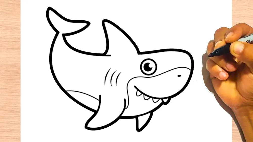 Shark colouring MEGALODON shark colouring