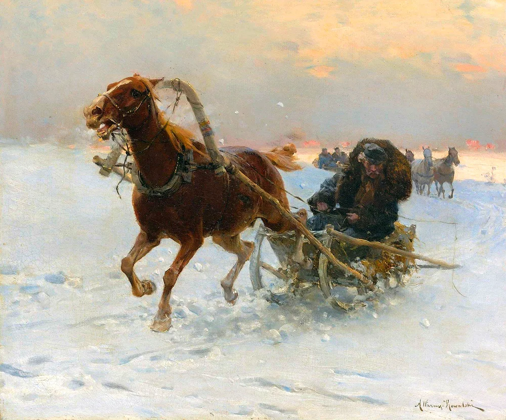 Alfred Verusch-Kowalski 1849-1915 horses