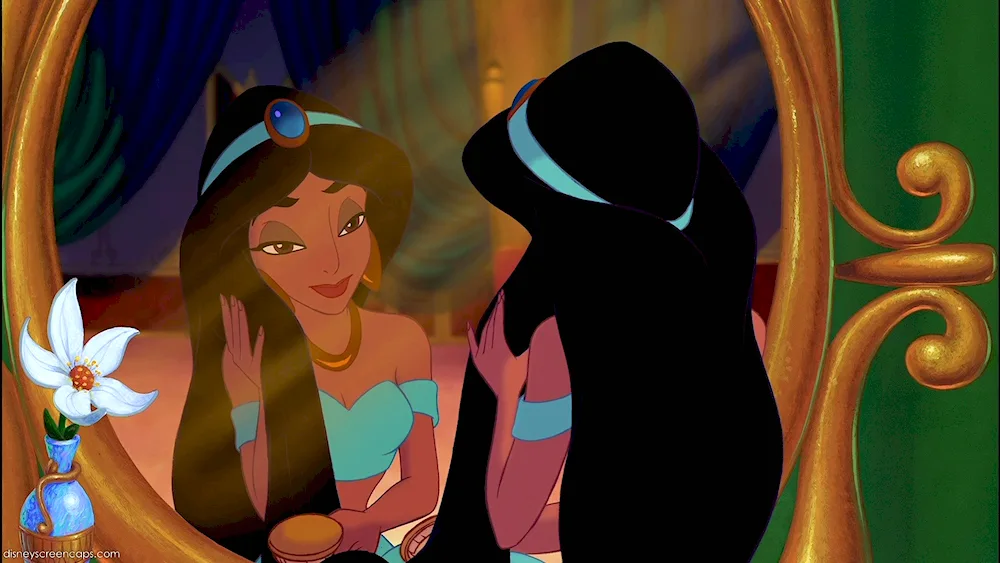 Alladin and Jasmine cartoon