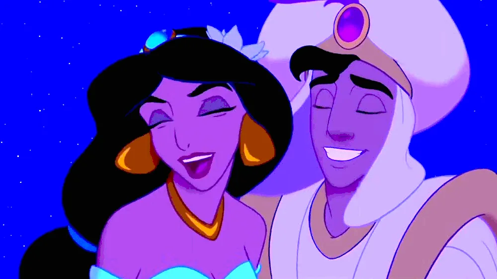 Alladin and Jasmine cartoon