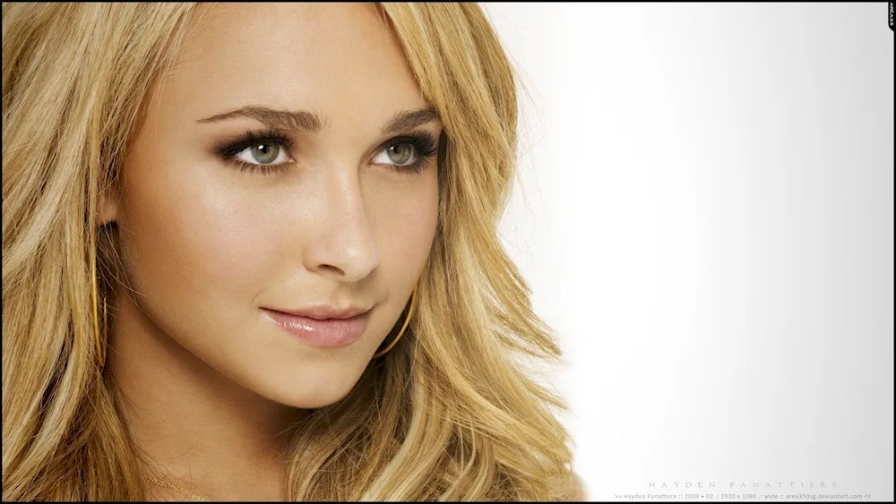 Light blonde hair and brown eyes