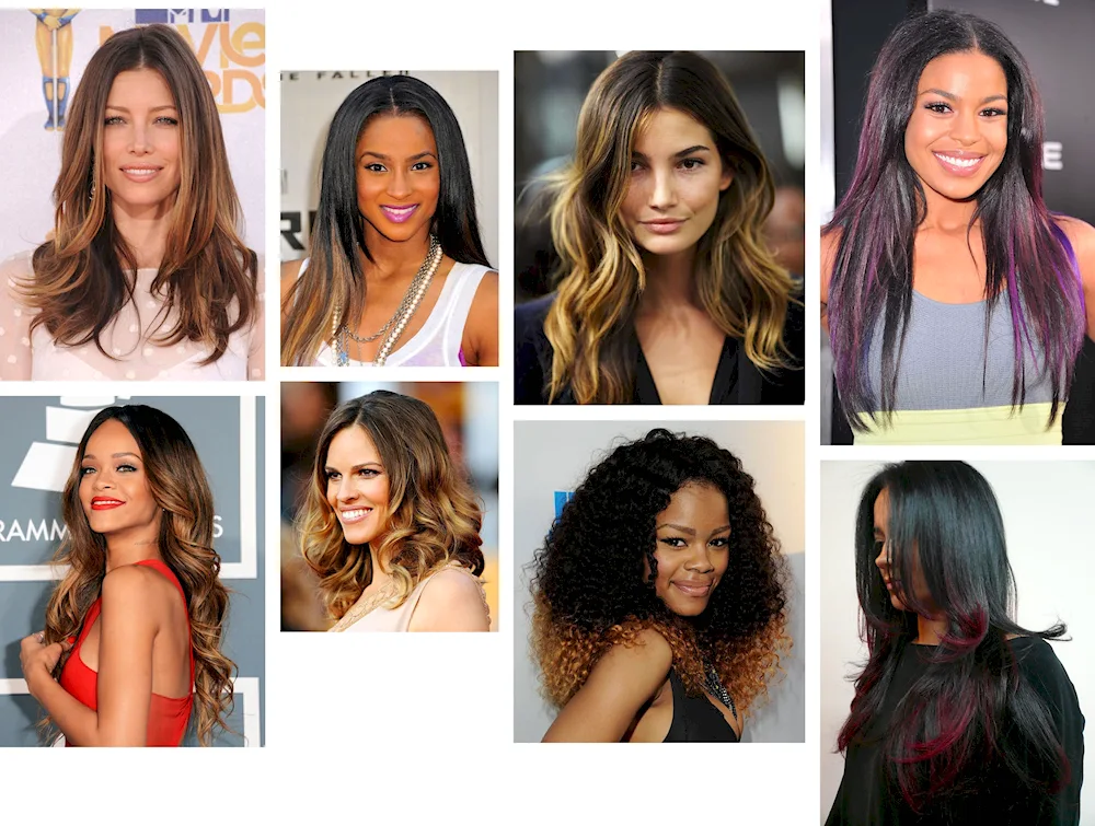Ambre hair colouring photo before and after
