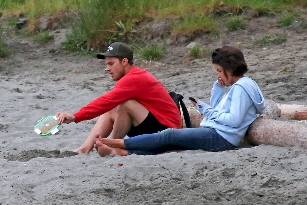 Amelia Warner on the beach