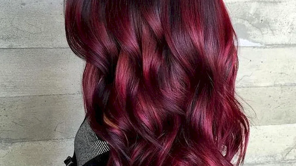 Amethyst burgundy hair colour