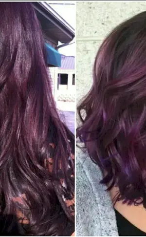 Amethyst burgundy hair colour