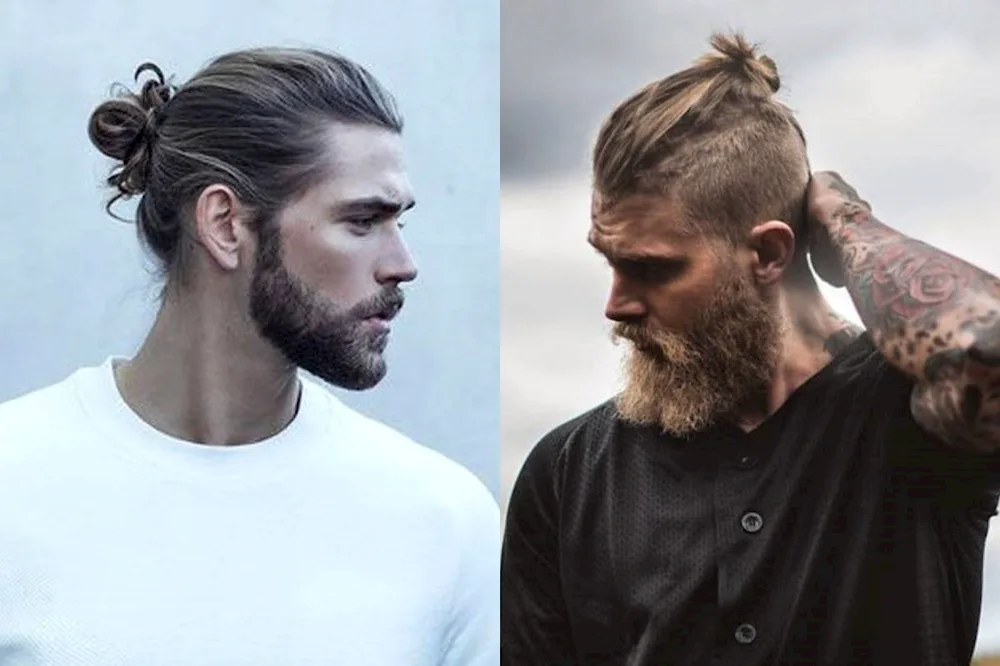 Ducktail man bun