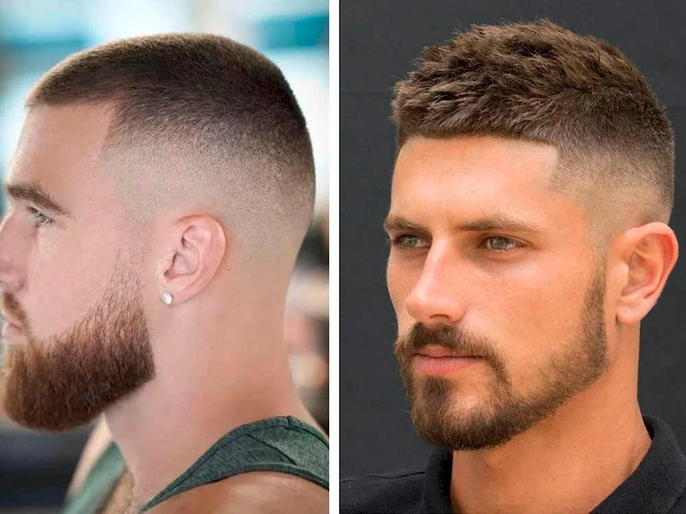 Men's hairstyle box and half box