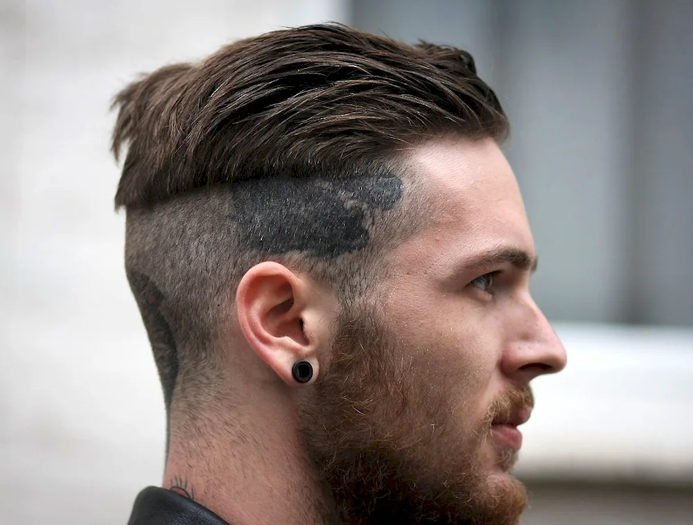 Curly haircut undercut